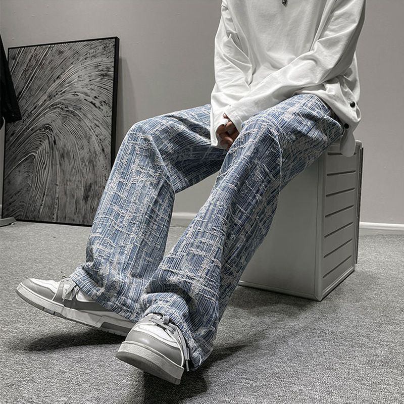 Bitte beachten Sie die Größentabelle!Please refer to the size chart in the picture Straight jeans men's autumn trendy hip-hop versatile wide leg ins_voghion.com