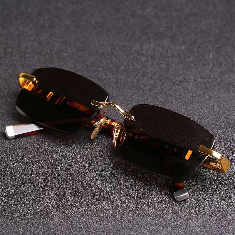 Kristallbrëller Männer Kristall High-End Randlos Steen Sonnebrëller cool Aeschutz Männer Steen Spigel Explosiv Grousshandel_voghion.com
