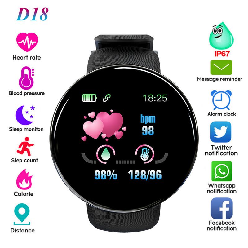 Smart Color round Screen Bracelet Can Monitor the Heart Rate, Blood Pressure, Sleep Monitoring, Step Counting Number, Dial Diameter 1.44-Inch