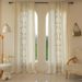 Bohemian Cotton Linen Curtains With Tassels & Floral Embroidery - Semi-Sheer Window Dressing For Bedroom, Kitchen, Balcony (Multiple Sizes & Colors)_voghion.com