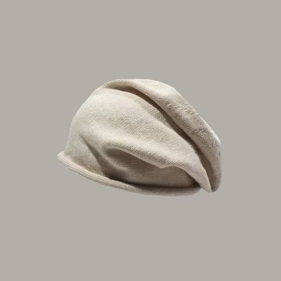 Cappello da donna in lana lavorato a maglia, unisex, con arricciatura, alla moda, autunno e inverno, sottile e freddo_voghion.com