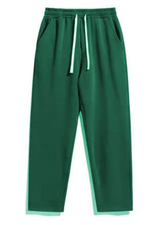 Pantaloni unisex a vita alta foderati in pile - Pantaloni casual larghi a gamba dritta con tasche_voghion.com