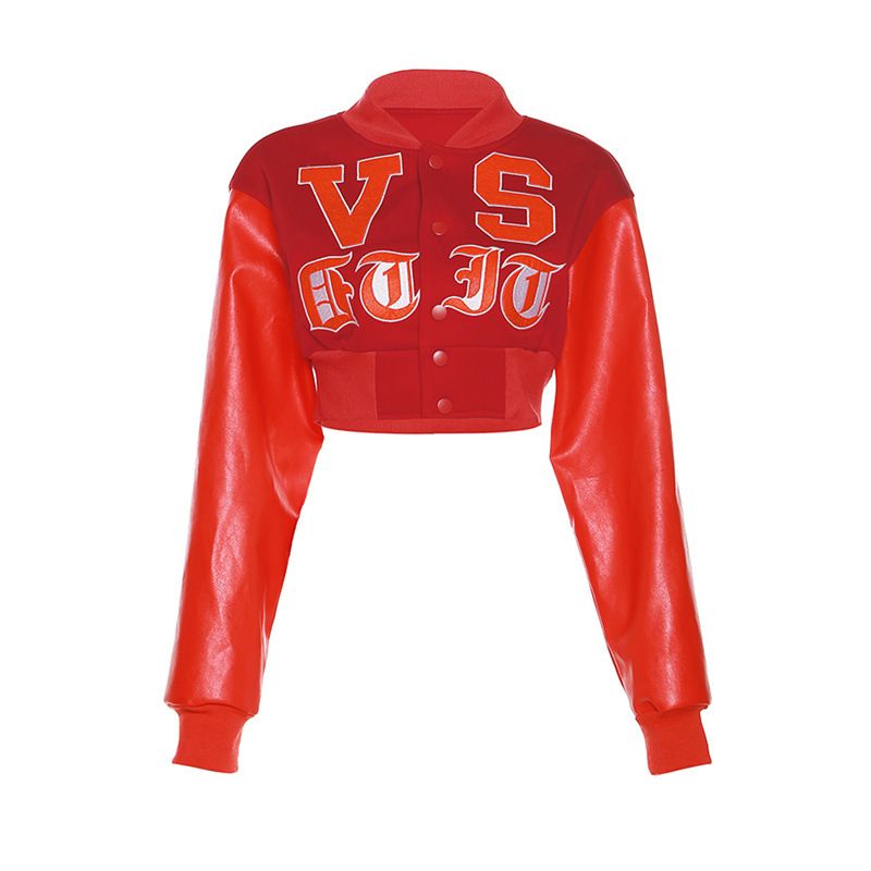 Herbst Damenmode Neue Sexy Crop Top Rundhals Lose Kurze Jacke Mantel Für Frauen_voghion.com