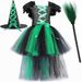 Mutter & Kinder Kinderkleid Hexenrock Halloween Performance Kostüm Hexe Rollenspiel Mädchen Tutu Rock_voghion.com