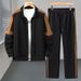 Abbigliamento da uomo Felpa con cappuccio e jogger color block da uomo - Completo sportivo casual invernale per palestra e streetwear_voghion.com