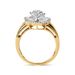 10K Yellow Gold 1/2 Cttw Round And Baguette-cut Diamond Rhombus Head and Halo Ring (I-J Color, I1-I2 Clarity) - Ring Size 7_voghion.com