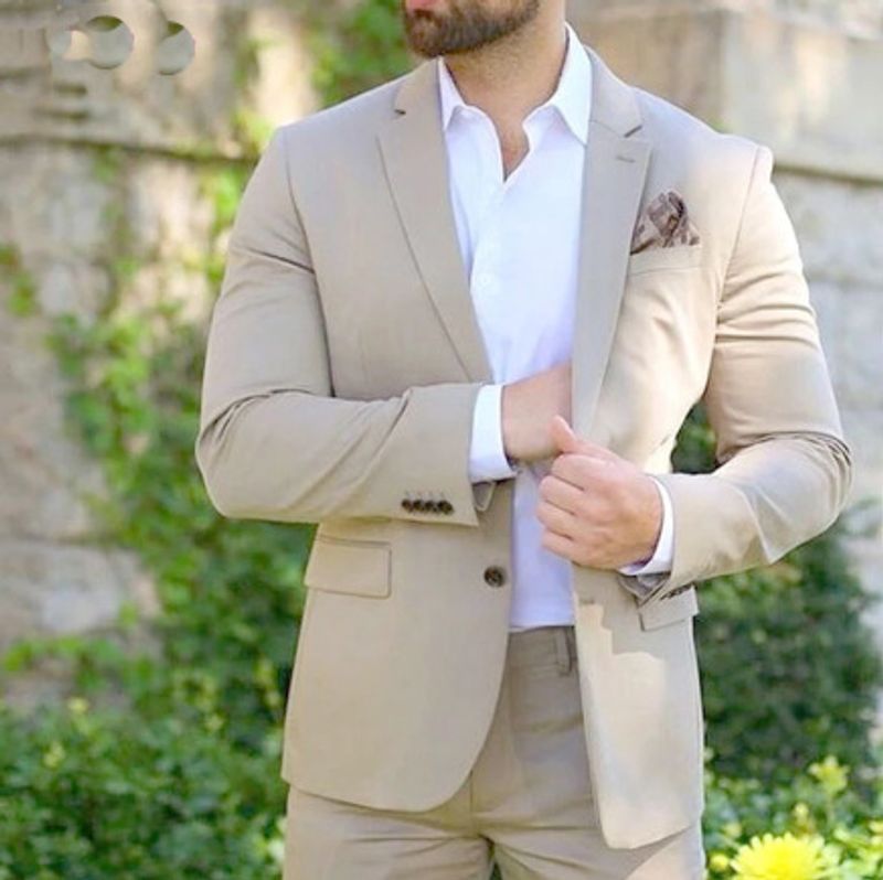 Men's suit Business casual suit Men's two piece bridegroom best man wedding_voghion.com