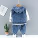 Kinderkleding Kinderkleding voor jongens en meisjes Lente en herfst mode nieuw denim vest jeans driedelig pak baby aanbevolen pak_voghion.com