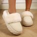 Pantofole di pelliccia da donna, autunnali e invernali, bidirezionali, con supporto intermedio, suole spesse e caldo esterno in velluto, cintura elastica in peluche_voghion.com
