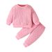 Mother & Kids European And American New Baby Round Neck Long-sleeved Top + Two Pieces Of Letter Printed Trousers 2023 Spring And Autumn Casual Suit_voghion.com