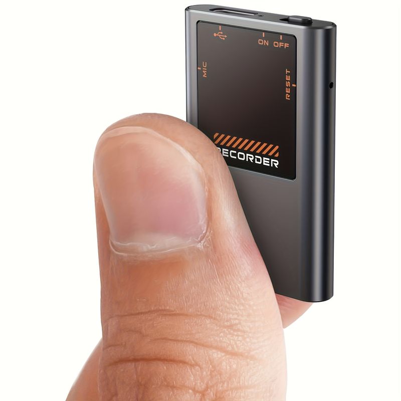 Digital Tape Recorder With LCD Display - Rechargeable Lithium Polymer Battery, AI Noise Reduction, Supports Micro SD Card, WAV And MP3 Player, Suitabl_voghion.com