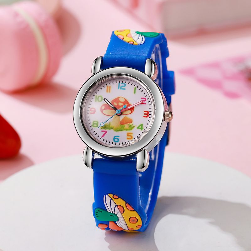 Montres pour enfants, nouveau style amusant, motif champignon elfe, fantaisie, montre pour enfants, motif dessin animé en silicone, 1 pièce/ensemble_voghion.com