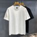 Men's Clothing Texture Handsome Short Sleeved Trend Jacquard Solid Color Half Sleeve Versatile T Shirt_voghion.com