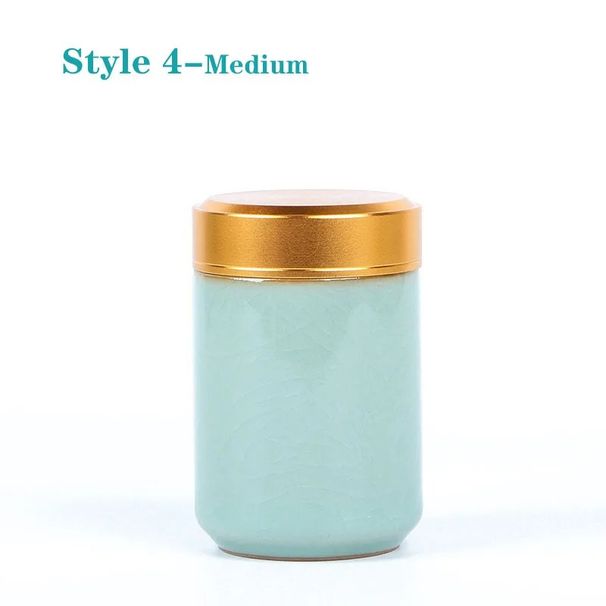 Mini Seladon Saklama Kutuları Mühürlü Kahve Tozu Kutuları Çay Yaprakları Kapları Taşınabilir Seyahat Çay Kutusu Düzenleyici_voghion.com