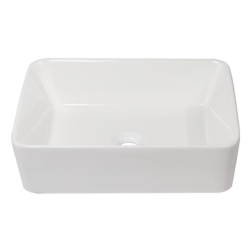 19" Rectangular Ceramic Vessel Sink Countertop,Above Counter Bathroom Vanity Sink_voghion.com