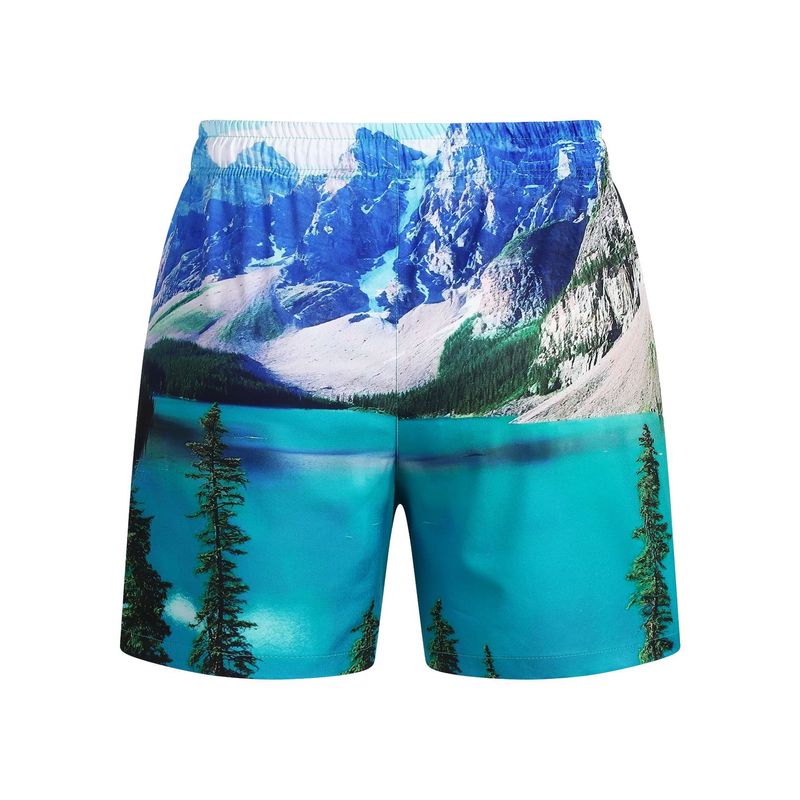 Men's Clothing Summer Lakeside Forest Pattern Printed Trousers Beach Pants_voghion.com