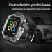 Applicable to Apple Watch strap super running contrast color transparent black appleiwatch9876 integrated strap 44/45mm_voghion.com