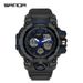 Unisex Digital Analog Sports Watch With Alarm, Dual Time & 50M Water Resistance - Glow-in-the-Dark Dial For Students & Outdoor Enthusiasts_voghion.com