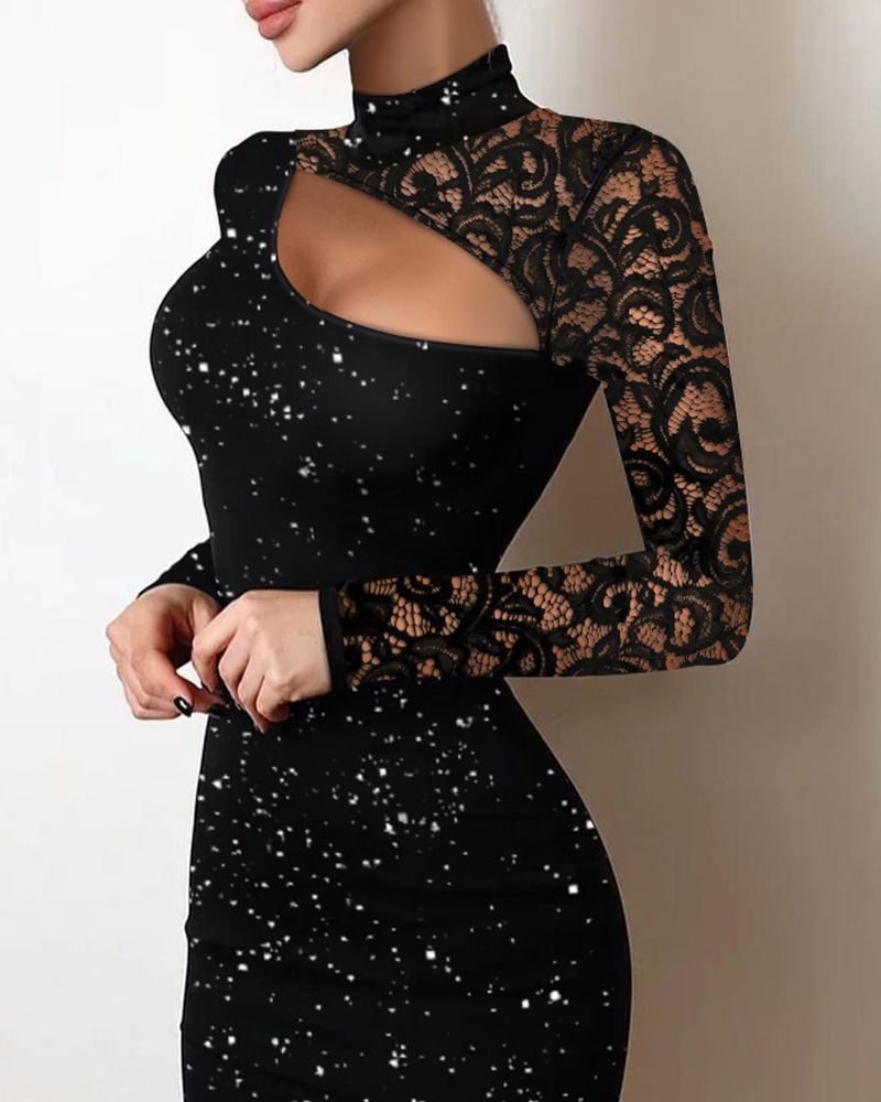 Gonna aderente in tessuto lavorato a maglia con gonna aderente in pizzo europeo e americano alla moda con luci lampeggianti_voghion.com
