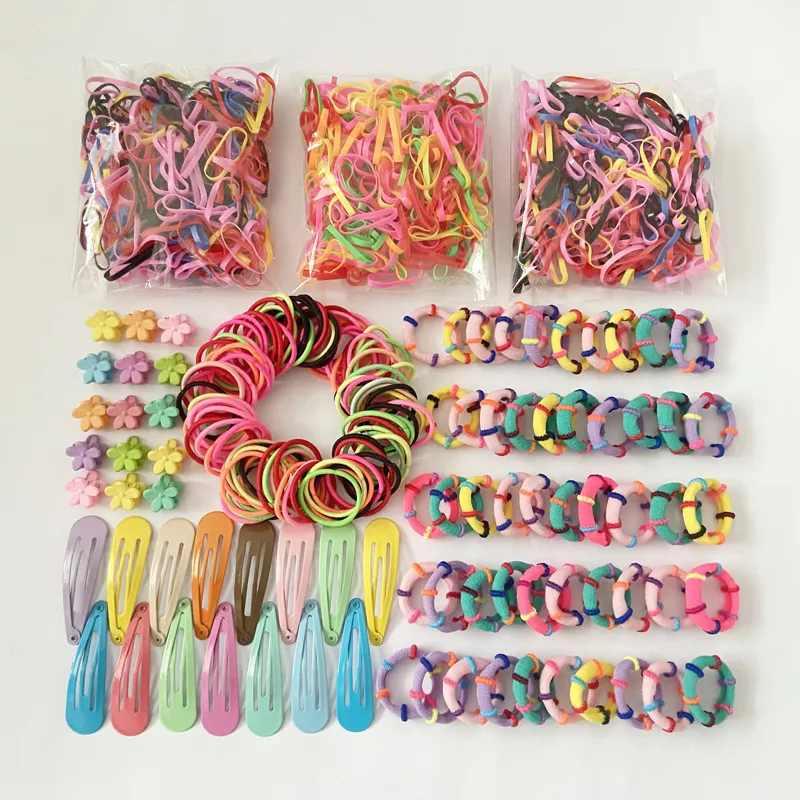 Children's Hair Accessories Small Rubber Band Hairpin Set Baby Hair Ring Girl Side Clip Hair Accessories Princess Hair Rope_voghion.com
