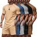 Men's Quick-Dry Sportswear Set - Breathable Short Sleeve T-Shirt & Comfortable Shorts For Gym, Running, Casual Wear | Lightweight Polyester_voghion.com