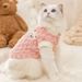 Winter Cat Dog Clothes With Buckle Sweet Bear Print Pet Plush Sweater For Small Dogs Pomeranian Chihuahua Puppy Button Jacket_voghion.com