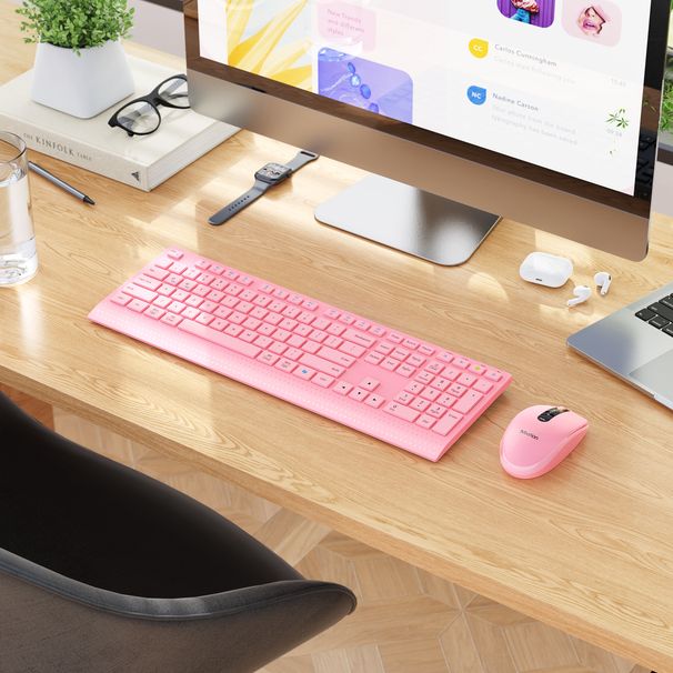 Meetion Mishen C2000 juhtmevaba Bluetooth kaherežiimiline klahvihiir, mis sobib vaigistamiseks ja laadimiseks kodukontorisse, kaasaskantav_voghion.com