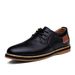 Spring And Autumn Large Size Men's Low-Top Lace-Up Casual Leather Hand-Stitched British Style Work Shoes For Men_voghion.com