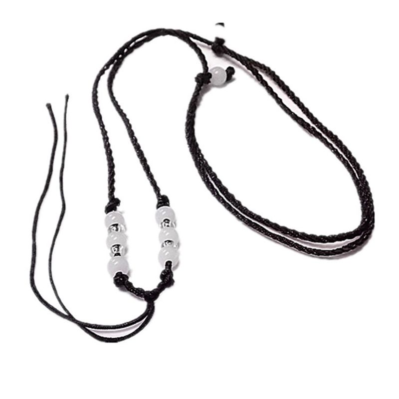 Coffee Color New Crystal 8 Handwoven Long Bead Necklace Cord For Men And Women_voghion.com