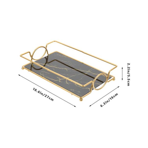 Plateau à parfums avec cadre en fer - Organisateur de maquillage_voghion.com