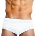 UXH Einfarbige Badehose, einfache weiße Sport-Badehose mit gepolsterten Cups, doppellagige Strand-Boxershorts_voghion.com
