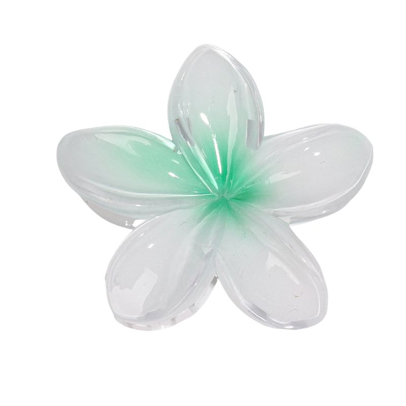 Large Plumeria Updo Claw Clip - Beach Vacation Premium Gradient Bauhinia Shark Clip Hair Accessory_voghion.com