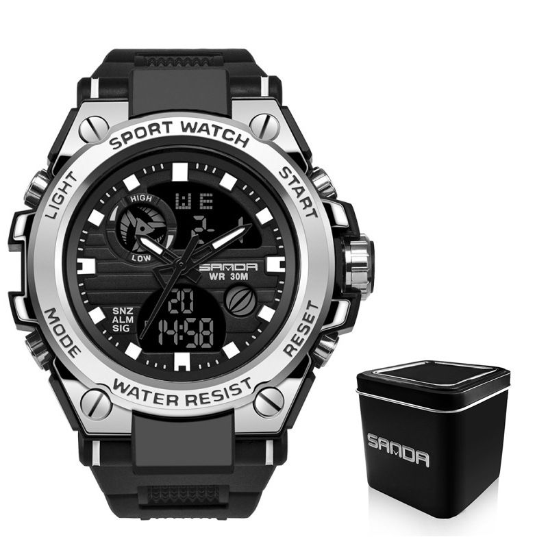 SANDA Sanda 739 Multi Functional Waterproof Electronic Waterproof Sports Watch E-commerce Cross Border Labeling_voghion.com