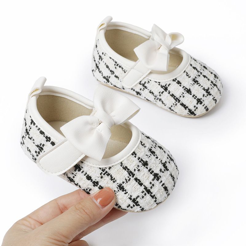 Vår och höst lågtopp tjocksulade babyskor för flickor Babyskor Vita halkfria Princess promenadskor_voghion.com