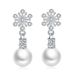 Orecchini a forma di fiocco di neve placcati in argento in stile giapponese e coreano, orecchini alla moda da donna_voghion.com