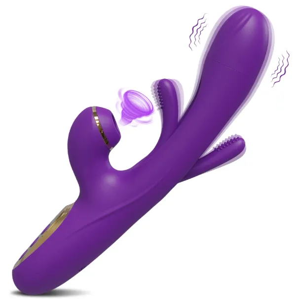 Vibratore 3 in 1 con suzione e tocco, dildo, giocattoli sessuali per donne e adulti, vibratori a vibrazione, clitoride e capezzolo_voghion.com