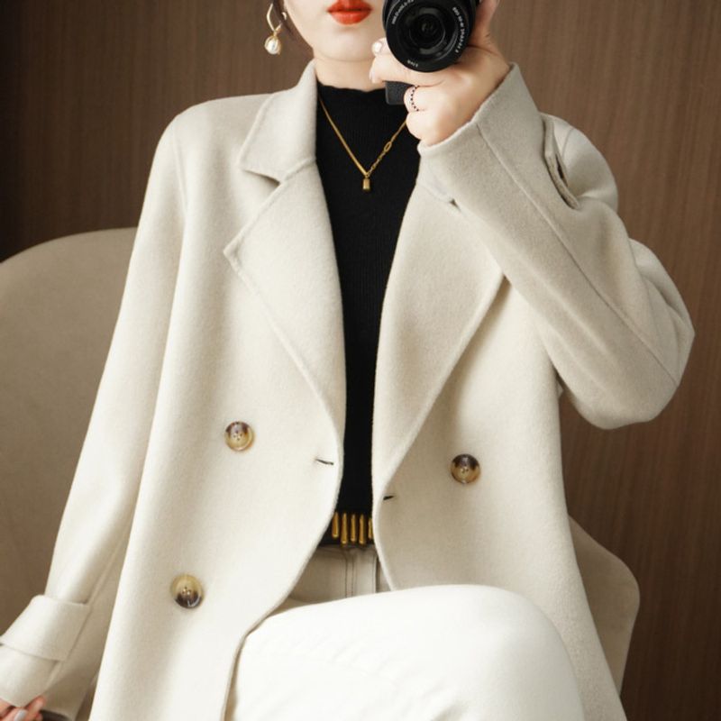 Women's Clothing Woolen coat women short autumn and winter small loose outerwear women's suit collar woolen coat trend_voghion.com