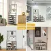 5-Tier Shoe Rack Shoe Storage For Entryway,Narrow Shoe Rack,Coat And Shoe Rack With 8 Hooks_voghion.com