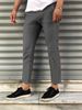 Herrkläder Herrmodell enfärgade casual byxor med smala fötter, smala avsmalnande byxor_voghion.com