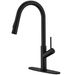 Single Handle Pull Down Sprayer Kitchen Faucet In Matte Black_voghion.com