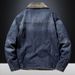 Men's Sherpa-Lined Denim Jacket – Winter-Ready With Extra Pockets (M-4XL, Blue/Black)_voghion.com