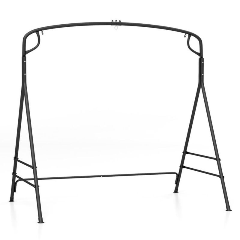 Outdoor Metal Swing Frame with Extra Side Bars_voghion.com