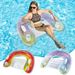 Glitter U-ink Seat Floating Row Inflatable Water Thickened Rainbow Ride Recliner And Hammock Sofa_voghion.com