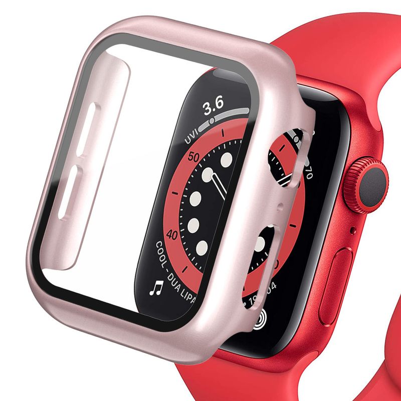 Zaščitno steklo + pokrov za Apple Watch 45 mm 41 mm 44 mm 40 mm 42 mm Dodatki za iWatch Zaščitno steklo za Apple Watch serije 3 4 5 6 SE 7 8_voghion.com