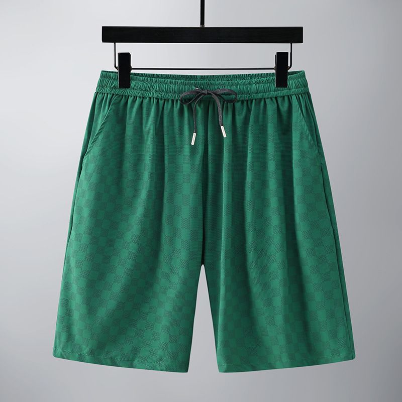 Vêtements pour hommes grande taille extra large short d'été ample en soie glacée pour hommes pantalons à cinq points pour hommes de grande taille mince pantalons de marée plus gras plus_voghion.com
