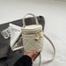 2024 Summer New Fashion Niche Crossbody Bag Texture Diamond Grid Portable Bucket Bag Retro Versatile Small Bag Girl_voghion.com