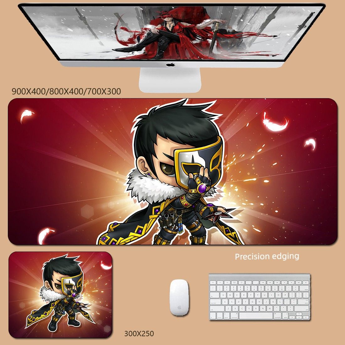 Unschlagbare Qualität Adventure Island Maus Übergroße Umgebung der Spieltastatur Kreative süße Lern-Schreibtischunterlage MapleStory_voghion.com