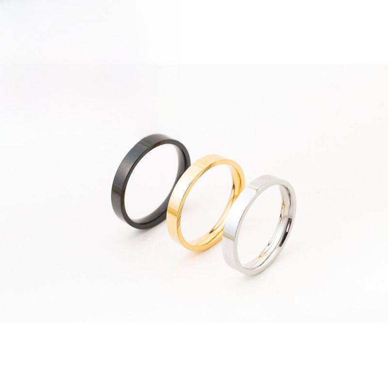 Bague plate en acier inoxydable de 4 mm, populaire en Europe et aux États-Unis_voghion.com