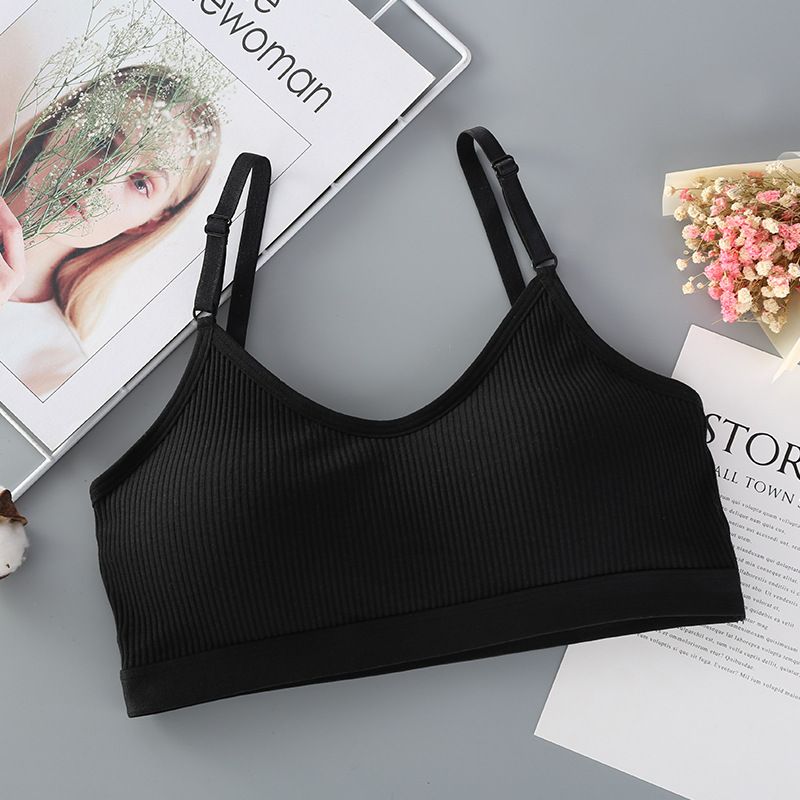Women's Intimates Street Stall Bra Underwear Anti Exposure Gathered Chest Wrap Student Girl Small Chest No Steel Ring Thin Bra Sports Vest_voghion.com