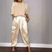 Women's Clothing smooth satin half sleeved top and pants suit two piece set_voghion.com